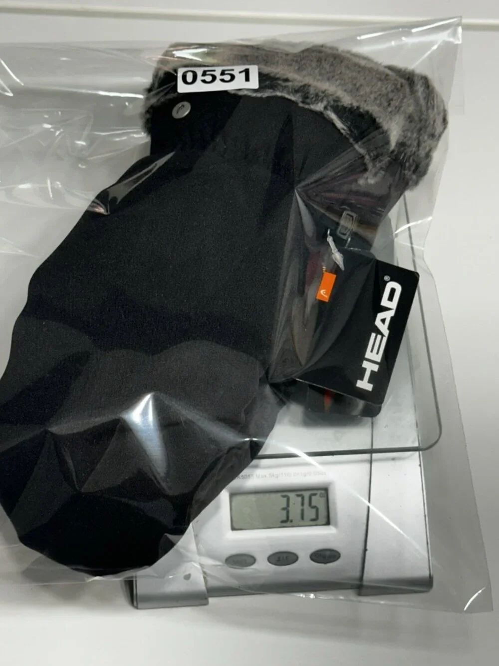 HEAD Mittens New Black Lined Large Ladies